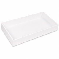 1-3P/WH  2" H Standard Size Plastic Stackable Utility Tray
