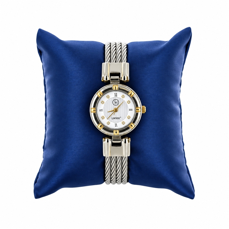 11-3-R88 Steel Blue Jewelry Watch and Bracelet Display Pillow