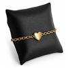 Small black faux leather pillow for watch and bracelet display