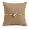Burlap display pillow for watches and bracelets