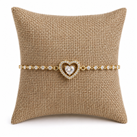 Burlap display pillow for watches and bracelets