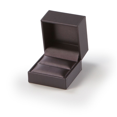 1561R/PP Purple  Leatherette Ring Box