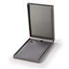 1573P/SV Silver Gray Leatherette Necklace Box