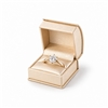 1601R/GD Light Gold Leatherette Roll-Top Ring Box