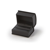 1603D/BK  BLACK SATIN RIBBON RING BOX