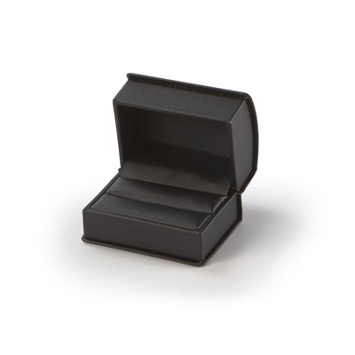 1603D/BK  BLACK SATIN RIBBON RING BOX