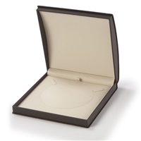 1608LN/CB BEIGE/BROWN NECKLACE BOX