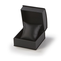 1610BG/BK BLACK SATIN RIBBON PILLOW BRACELET BOX