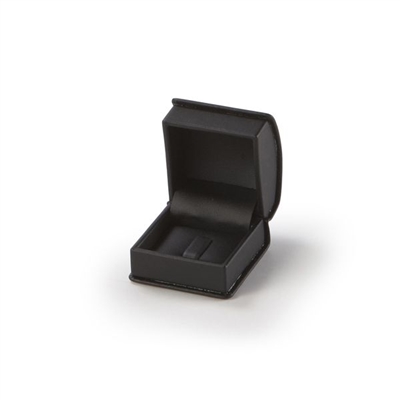 1611R/BK BLACK SATIN RIBBON RING CLIP BOX