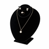 171-3T-BK Black Velvet Necklace Ring and Earring Bust Display