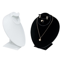 171-3T(BK) Black Combination Necklace, Ring, and Earring Bust Display