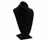 Black Velvet Necklace Display Bust with Gold Pendant Necklace, 18 1/2 Inch Tall