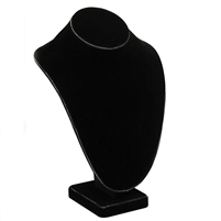 189-2(BK) Black Velvet Necklace Display Bust, 11" Tall
