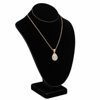 189-2(BK) Black Velvet Necklace Display Bust, 11" Tall