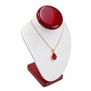 189-2L(RW) White Necklace Display with Rosewood Trim
