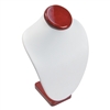 189-3L(RW) White Necklace Display with Rosewood Trim