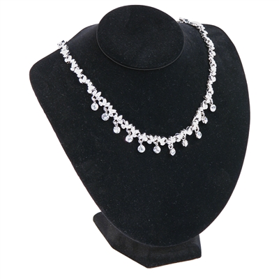 189-4-BK Black Velvet Necklace Neck Form Display