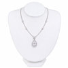 189-4L-W White Leatherette Necklace Neck Form Display