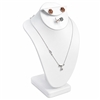 189-6AL/WH White Leatherette Necklace Earring and Ring Display