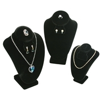 189-7B/BK Combination Neck form Stand-Necklace, Earring, Ring