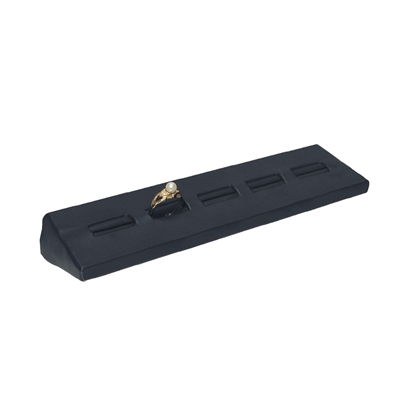 195/BK  5-SLOT Ring stand - Black Velvet