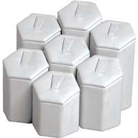 202L (WH) Ring Pedestals Display Set (7 Pcs)