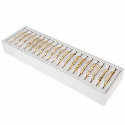 211L/W Bangle Display Tray White Leatherette