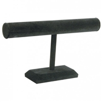 Long Black Velvet T-Bar Bracelet Display