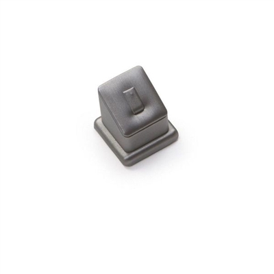 2371B /SV SILVER GRAY LEATHERETTE SINGLE CLIP RING STAND