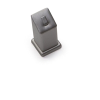 2373B /SV SILVER GRAY LEATHERETTE  RING STAND