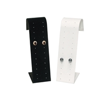 238-1L(W) White Leatherette Multi-pair Earring Stand