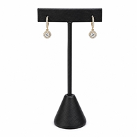 Black Leatherette Small T-Bar Earring Stand 2 1/2 x 4 1/2