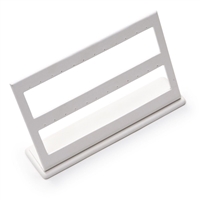 2415L White Leatherette 12 Earring Stand.