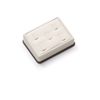 Chocolate Beige Leatherette Five-Clip Ring Display Stand for Jewelry Store Showcase