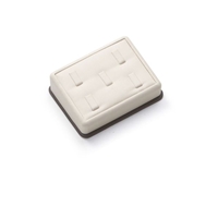 2432A - CB Chocolate Beige Leatherette Five-Clip Ring Display Stand
