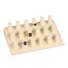 245-18Q-(BE) Beige Suede Ring Display
