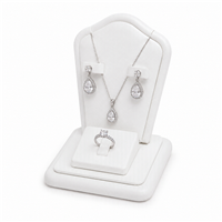 2457(WH) WHITE  LEATHERETTE COMBO DISPLAY