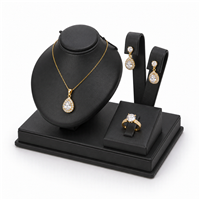 2457-A/BK BLACK PENDANT/EARRING/ RING DISPLAY