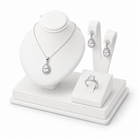 2457-A/WH WHITE PENDANT/EARRING RING