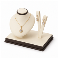 2457-B/CB  CHOCOLATE/BEIGE /EARRING/PENDANT