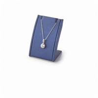 Small Navy Blue Leatherette Pendant Display Stand for Necklace and Pendant Presentation