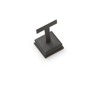 2477A/BK LEATHERETTE SHORT EARRING  STAND BLACK