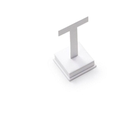 2477B/WH LEATHERETTE  EARRING  STAND WHITE