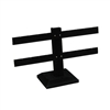 252-2  Black Earring Dual Bar