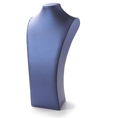 2581T/ NV  Navy Blue Leatherette Necklace Displays