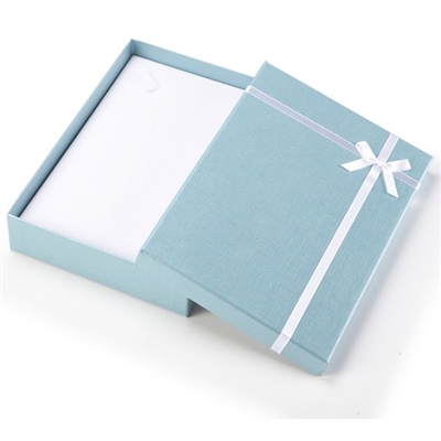 3118/MB BLUE/WHITE BOW NECKLACE BOX