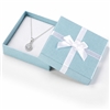 3120/MB Light Blue Bow-Tie Large Pendant Gift Box with White Bow