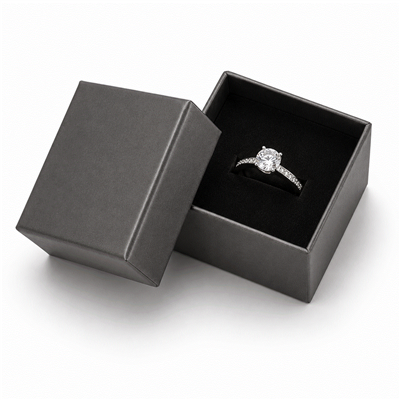3181/BK CARDBOARD RING BOX BLACK