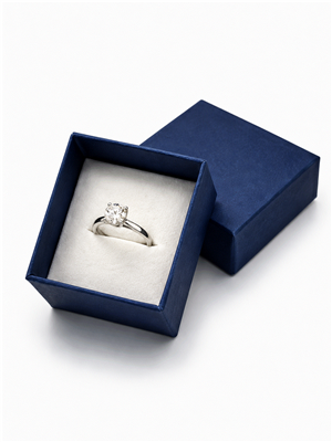 3181NV/ NAVY/WHITE RING BOX