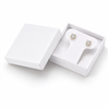 White paper pendant and earring tree jewelry box with earrings